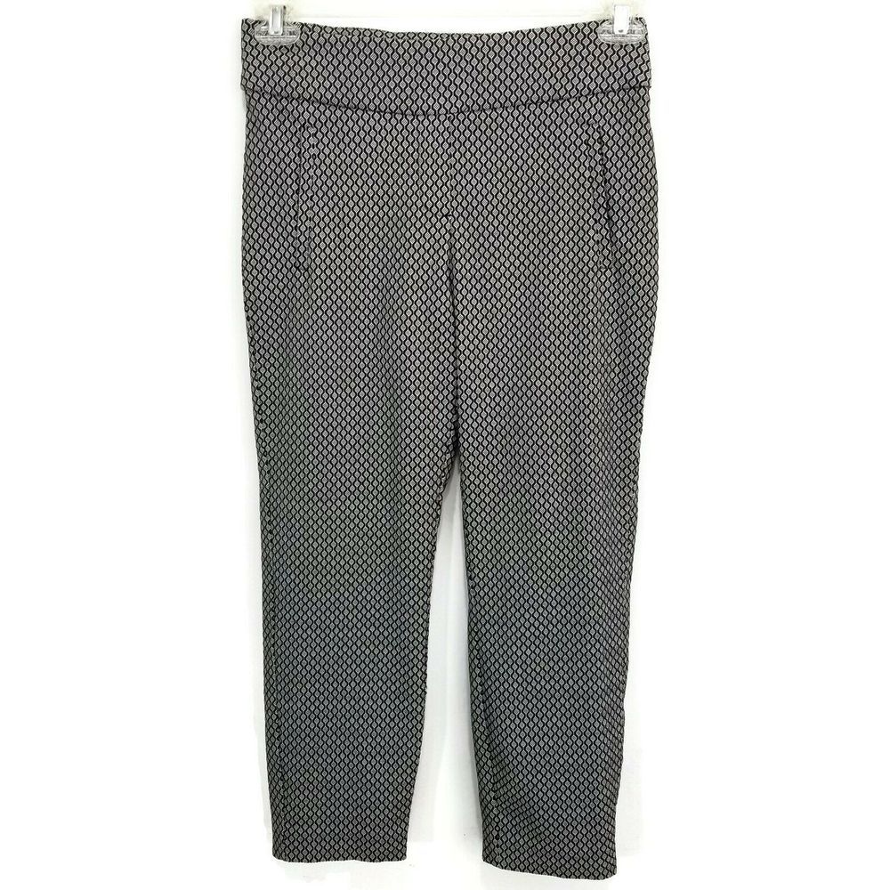 APT 9 Size 6 Ankle Cropped Pants  Black Gray NWOT
